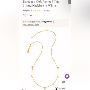 Kendra Scott Gold Necklace